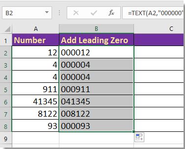 excel add leading zeros to make a fixed length